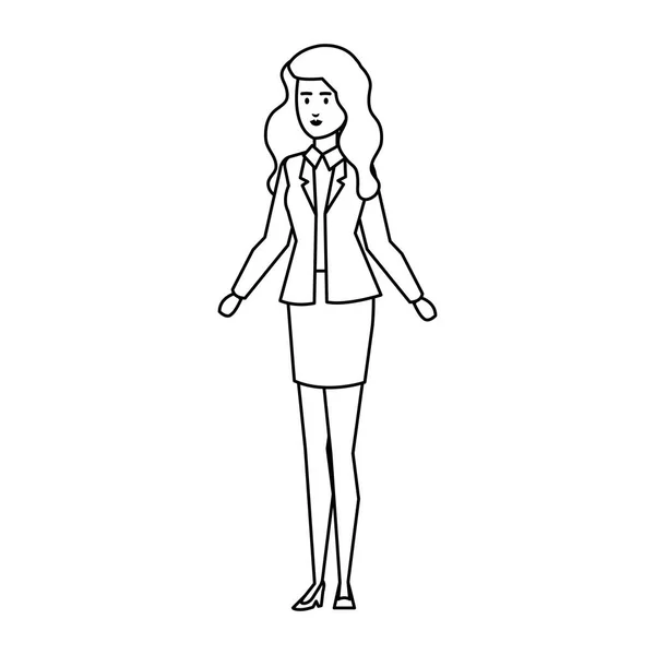 Elegante personaje de mujer de negocios avatar — Vector de stock