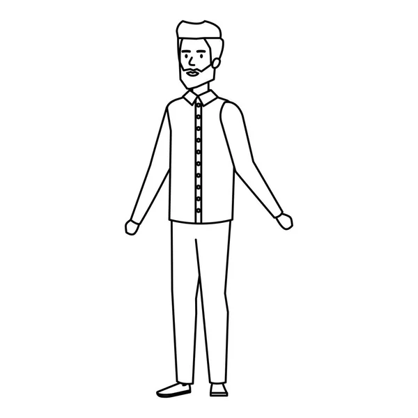 Elegante personaje de hombre de negocios avatar — Archivo Imágenes Vectoriales