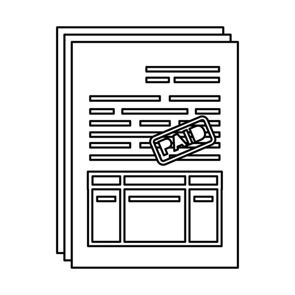 Ikonen för skatt dokument papper — Stock vektor