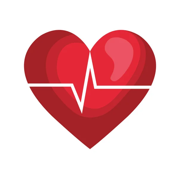 Izolované ikony srdce kardio — Stockový vektor