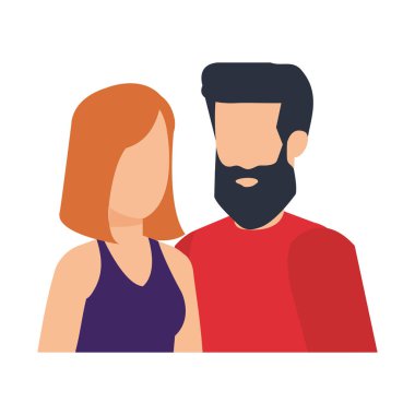 Çift avatar karakter simgeler