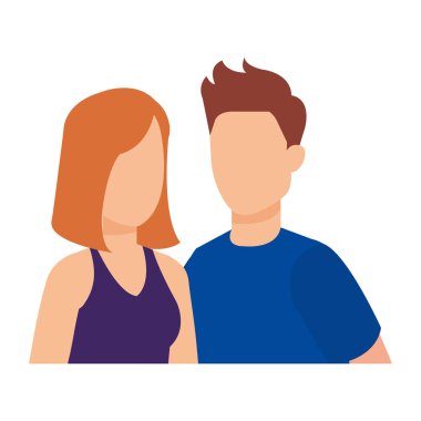 Çift avatar karakter simgeler