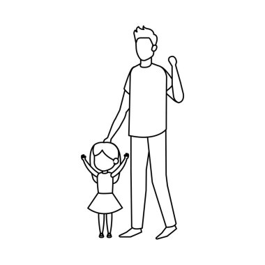 Baba ile kızı karakterler