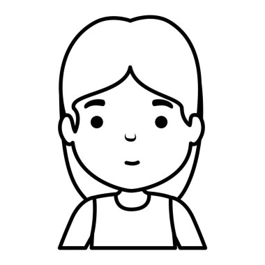 sevimli küçük kız karakter