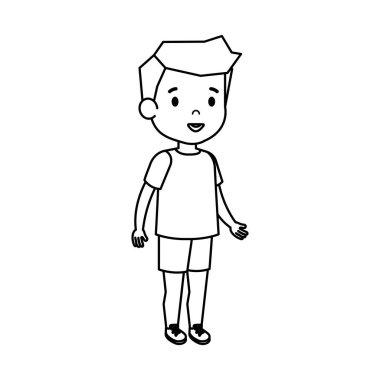 sevimli küçük çocuk karakter