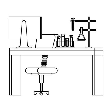 Laboratuvar Resepsiyon çalışma alanı simgeleri