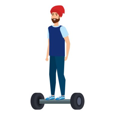 hoverboard elektrik genç adam