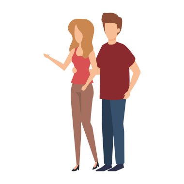 Çift avatar karakter simgeler