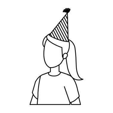 güzel bir kadınla parti şapkası