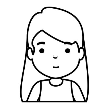 sevimli küçük kız karakter