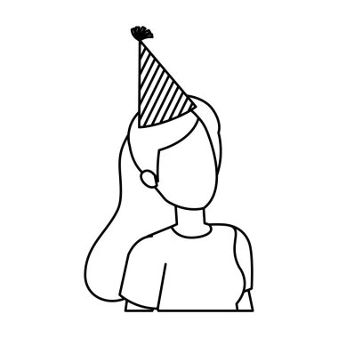 güzel bir kadınla parti şapkası