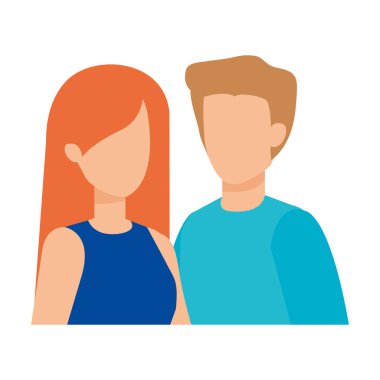 Çift avatar karakter simgeler