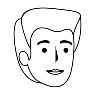 genç adam baş avatar karakter