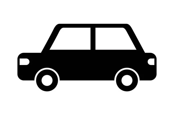 Автомобільний седан силует ізольована ікона — стоковий вектор