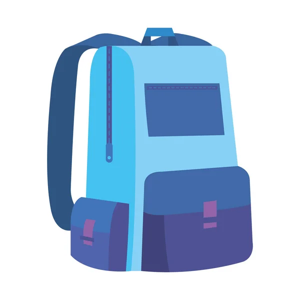 Вивчення шкільної сумки ізольована іконка — стоковий вектор