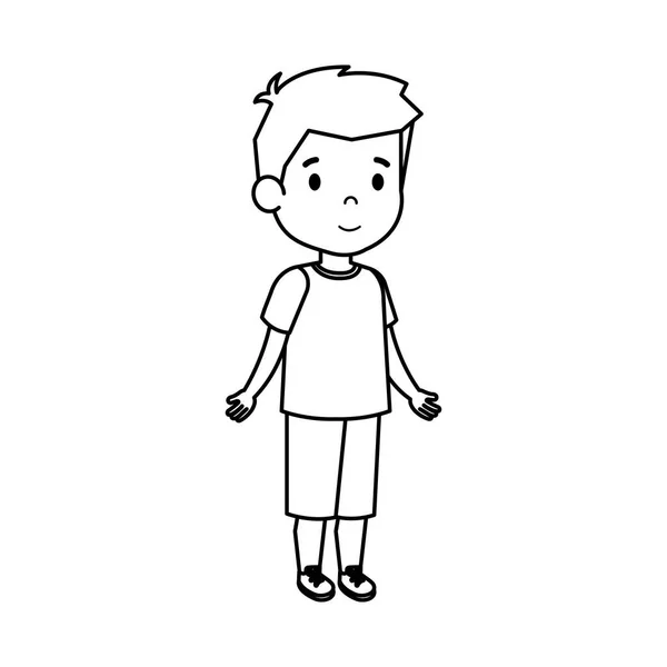 Милий персонаж маленького хлопчика — стоковий вектор