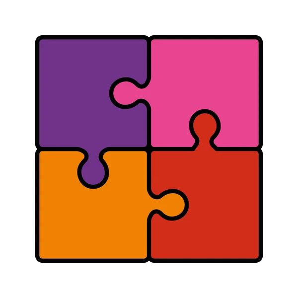 Puzzleteile Symbole — Stockvektor