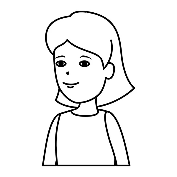 Hermosa mujer avatar carácter — Vector de stock