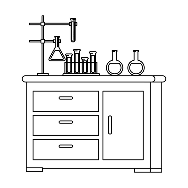 Laboratorio cajón aislado icono — Vector de stock