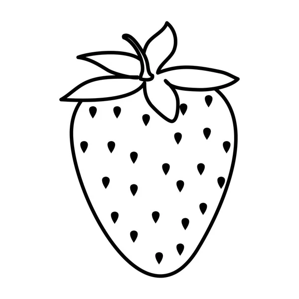 Fresa fruta fresca icono — Vector de stock