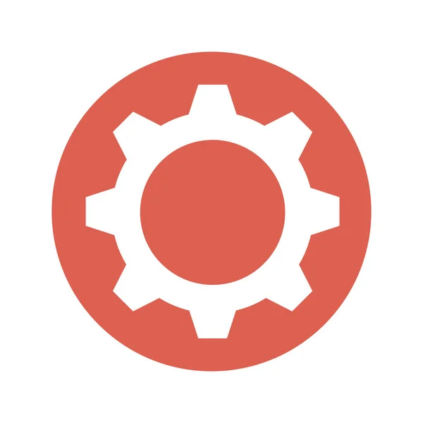 Gear machinery isolated icon — Stock Vector