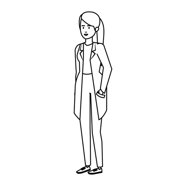 Profissional feminino médico avatar personagem — Vetor de Stock