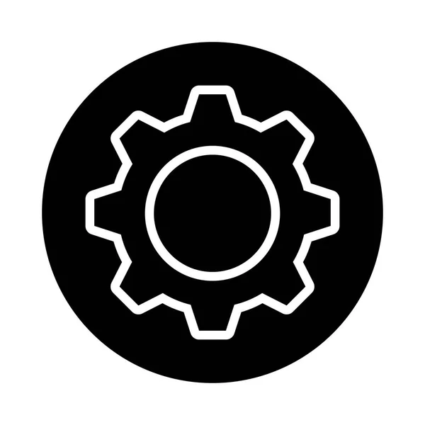 Gear machinery isolated icon — Stock Vector