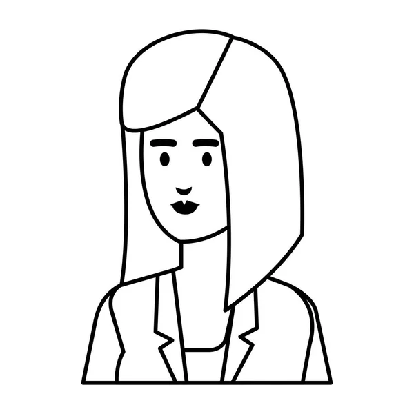Елегантна бізнес-леді аватар персонаж — стоковий вектор