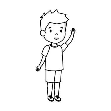 sevimli küçük çocuk karakter