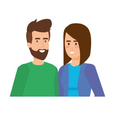 Genç çift avatarlar karakter