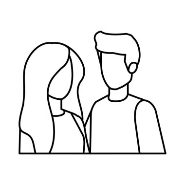 Çift avatar karakter simgeler