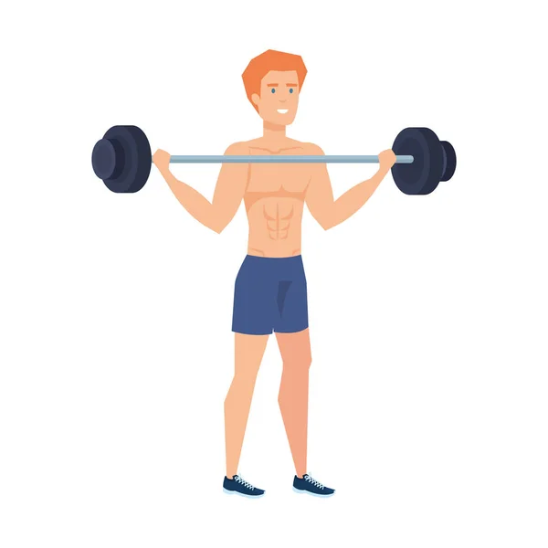 Strong man lifting weight — Stock Vector