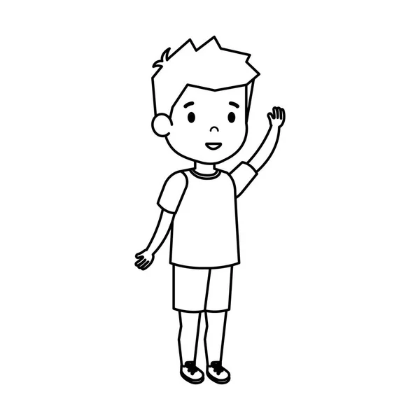 Schattige kleine jongen teken — Stockvector