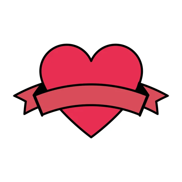 Hjerte kærlighed isoleret ikon – Stock-vektor