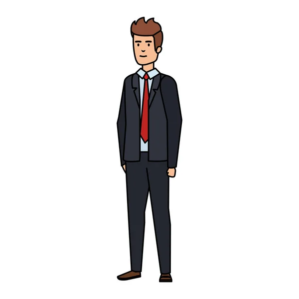 Elegante personaggio avatar uomo d'affari — Vettoriale Stock
