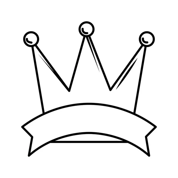 Reina corona aislado icono — Vector de stock