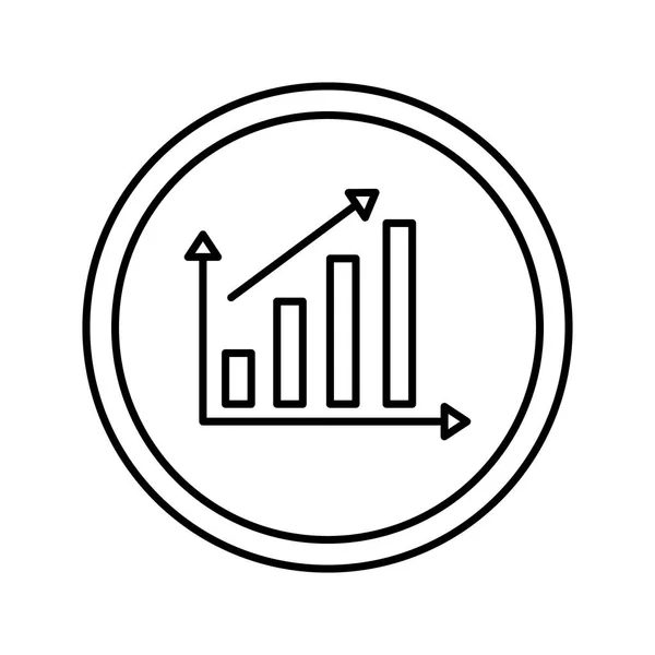 Statistics bars and arrow — Stock Vector