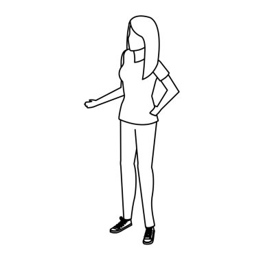 güzel ve genç kadın karakter