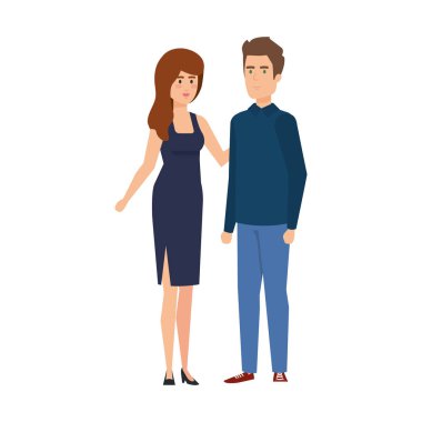 Çift avatar karakter simgeler