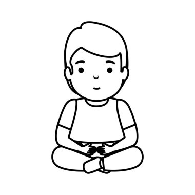 genç adam avatar karakteri oturmuş