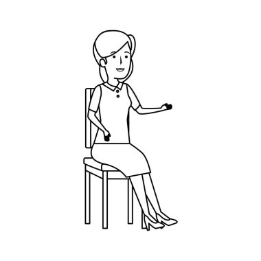 ofis sandalye karakteri oturmuş işkadını