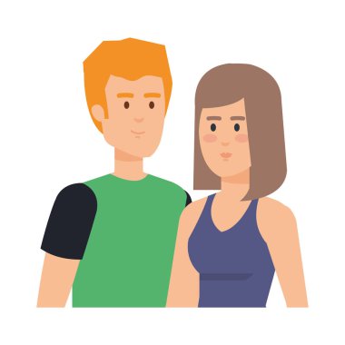 Genç çift avatarlar karakter