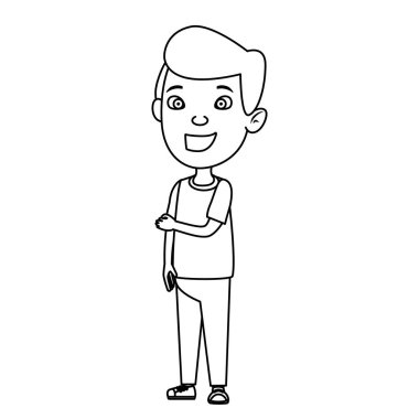 sevimli küçük çocuk karakter