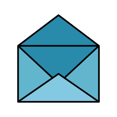 Zarf posta izole simgesi