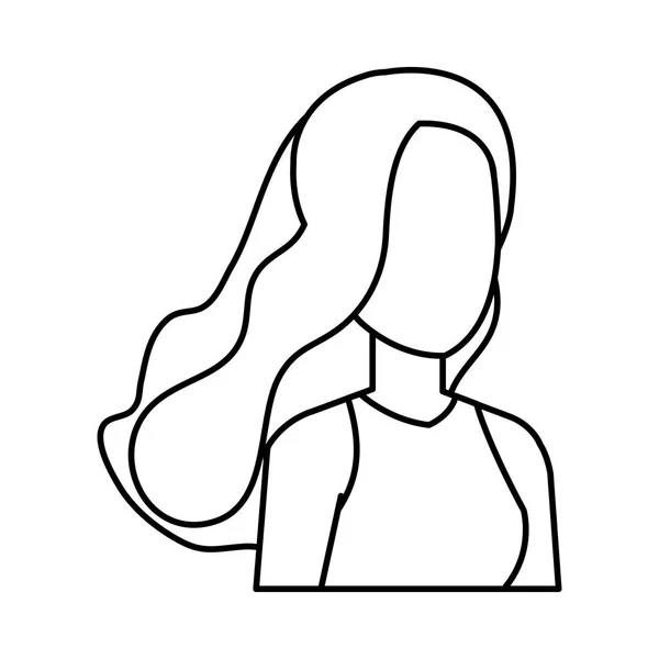 Hermosa mujer avatar carácter — Vector de stock