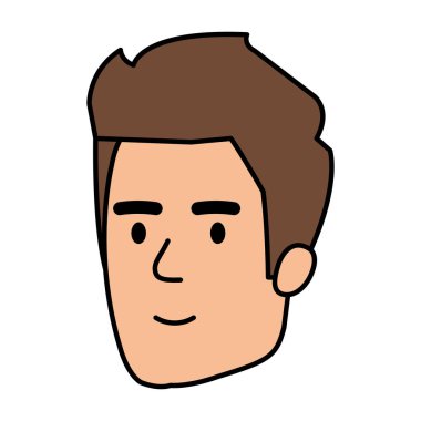 genç adam baş avatar karakter