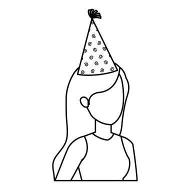 güzel bir kadınla parti şapkası