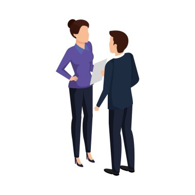 iş çift avatarlar karakter konuşuyor