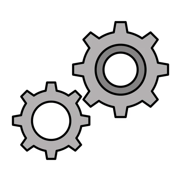 Versnellingen machines geïsoleerde pictogram — Stockvector