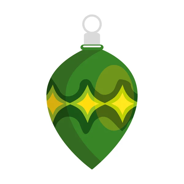 Buon Natale palla icona decorativa — Vettoriale Stock